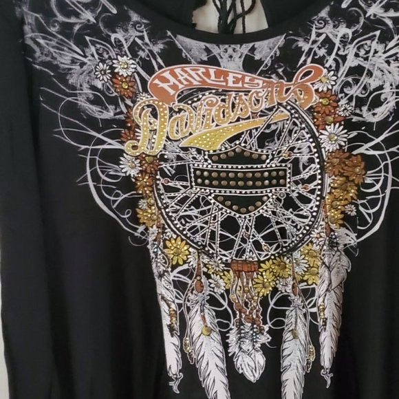 Harley-Davidson Tops - NWT Harley Davidson peep hole lace back